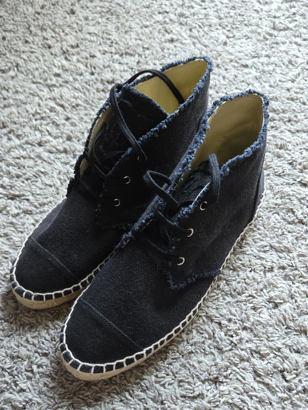 BRAND NEW Chanel Lace-Up Espadrille Ankle Boots | Size 39 (Shoes Only)